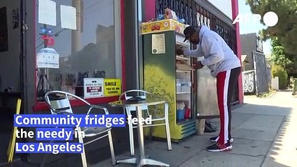 In LA, community fridges feed people hit by pandemic