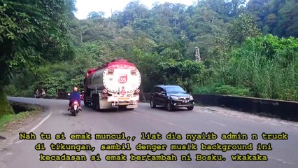 BERBAHAYA!!! Motor potong kiri  truck di tanjakan tikungan Silaing Kariang. Pahami Blind Spot.
