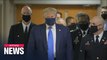 Trump finally seen wearing mask in visit to wounded soldiers