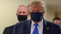 In first, Trump dons masks on visit to Walter Reed army hospital