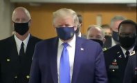 Coronavirus - Le président Donald Trump est apparu pour la première fois cette nuit portant en public un masque de protection contre le COVID-19