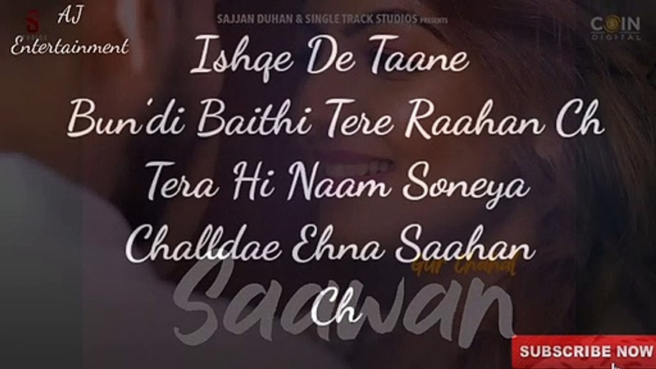Sawaan lyrics, | gur chahal | Latest punjabi song