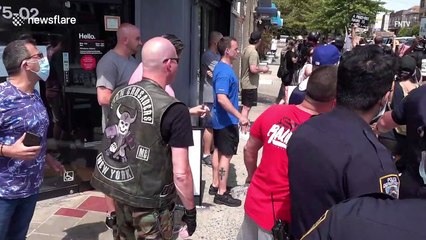 Tensions threaten to boil over at Blue Lives Matter march in Brooklyn