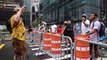 Heated exchanges as Trump supporters protest BLM mural outside Trump Tower