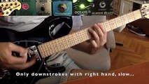 Downstrokes guitar practice 4 hard rock & heavy metal style - exercise for downstroking in the hard or heavy style