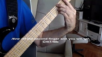 C minor 7 (Cm7) guitar chord in different positions