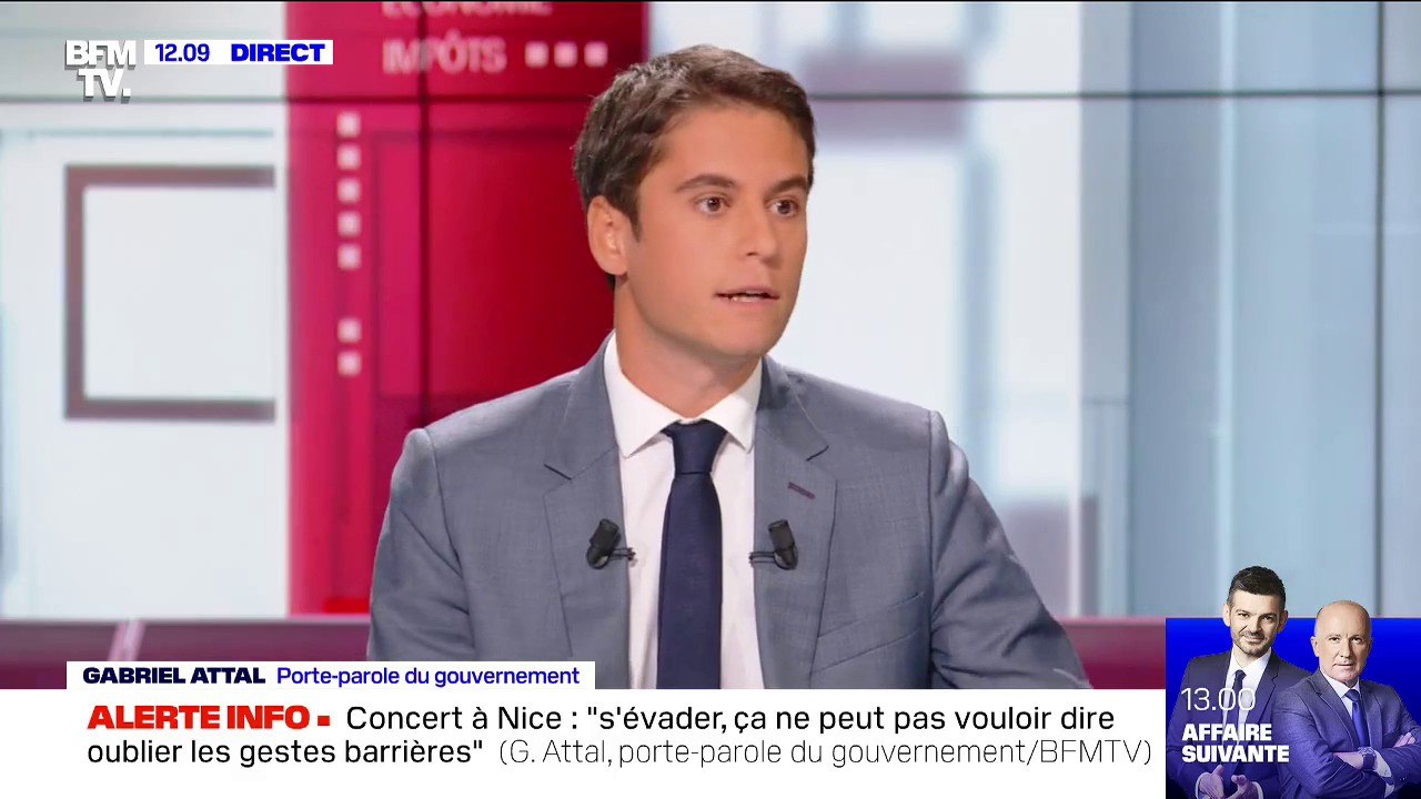 Gabriel Attal: "S'évader, ça ne peut pas vouloir dire oublier les gestes barrières"