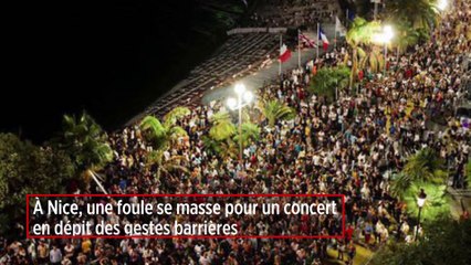 Covid-19 : à Nice, une foule se masse pour un concert