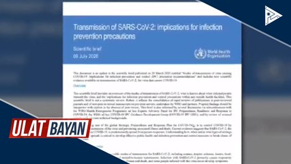 WHO: CoVID-19, naipapasa pa rin sa pamamagitan ng pagbahing