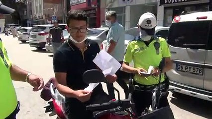 Yeni aldığı motosikletiyle ters yöne girince ceza yedi