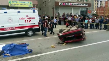 Aracıyla takla atan genç sürücü hayatını kaybetti, yakınları sinir krizleri geçirdi