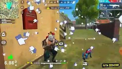 My best gameplay for free fire in the india very nice ajjubhai gameplay no in one I defeat me its my challenge