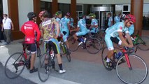 Ömer Halisdemir 4. Ulusal Bisiklet Turu'na katılanlar Afyonkarahisar'da