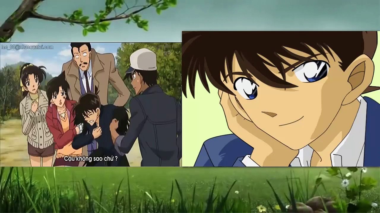 Shinichi xém bị lộ thân phận may mà có Hattori