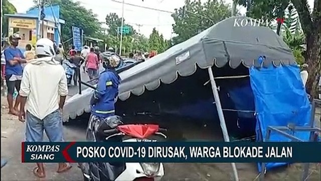Heboh Posko Corona Dirusak Orang Tak Dikenal, Warga Blokade Jalan
