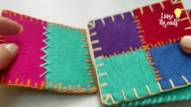 DIY Felt Coasters| Colorful Coasters with Simple Hand Embroidery