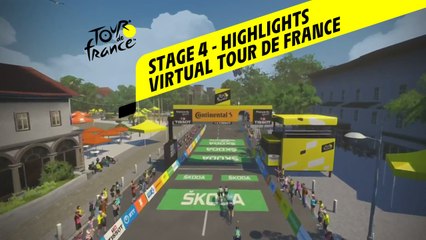 Virtual Tour de France 2020 - Stage 4 - Highlights