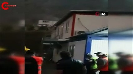 Yusufeli Barajı şantiyesini sel suları bastı