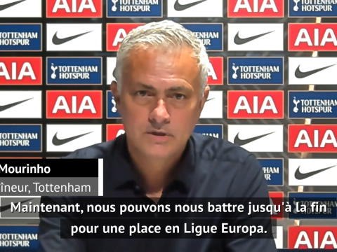 35e j. - Mourinho : Se battre pour se qualifier en Ligue Europa