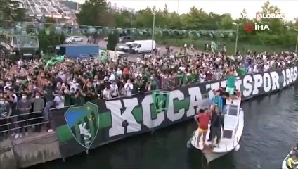 Şampiyon Kocaelispor'un kutlamaları kenti yaktı