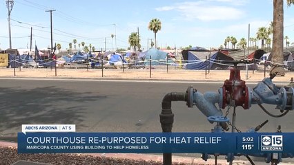 Courthouse repurposed for heat relief