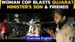 BJP MLA's son flouts curfew, gets dressed down by woman cop | Oneindia News