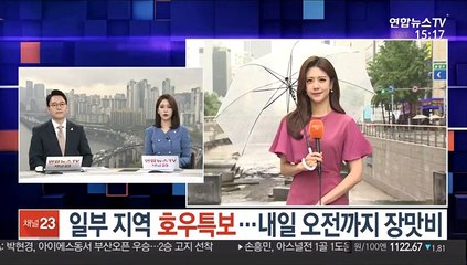 [날씨] 일부 지역 호우특보…내일 오전까지 장맛비