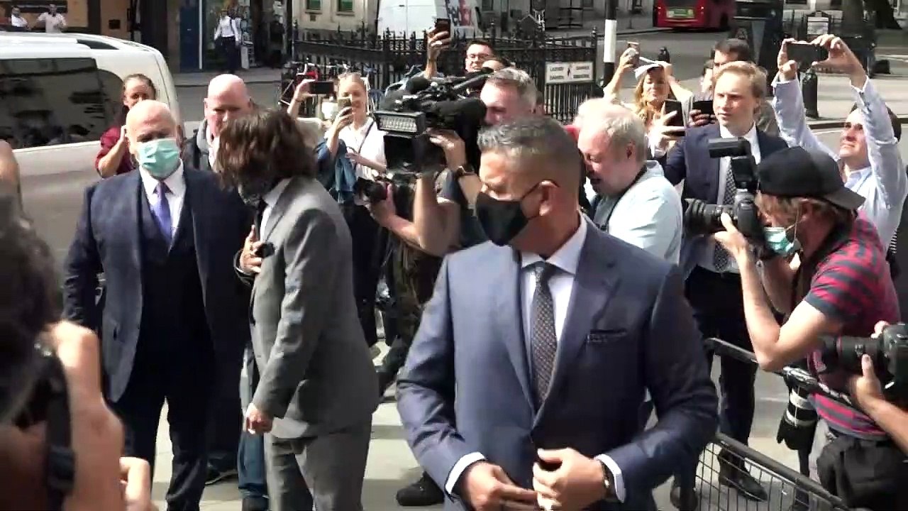 Johnny Depp arrives at court for second week of trial