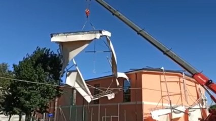 Salara (RO) - Maltempo, crolla tendostruttura (13.07.20)