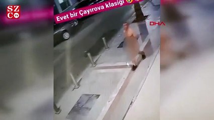 Kaldırımda çırılçıplak yürüdü