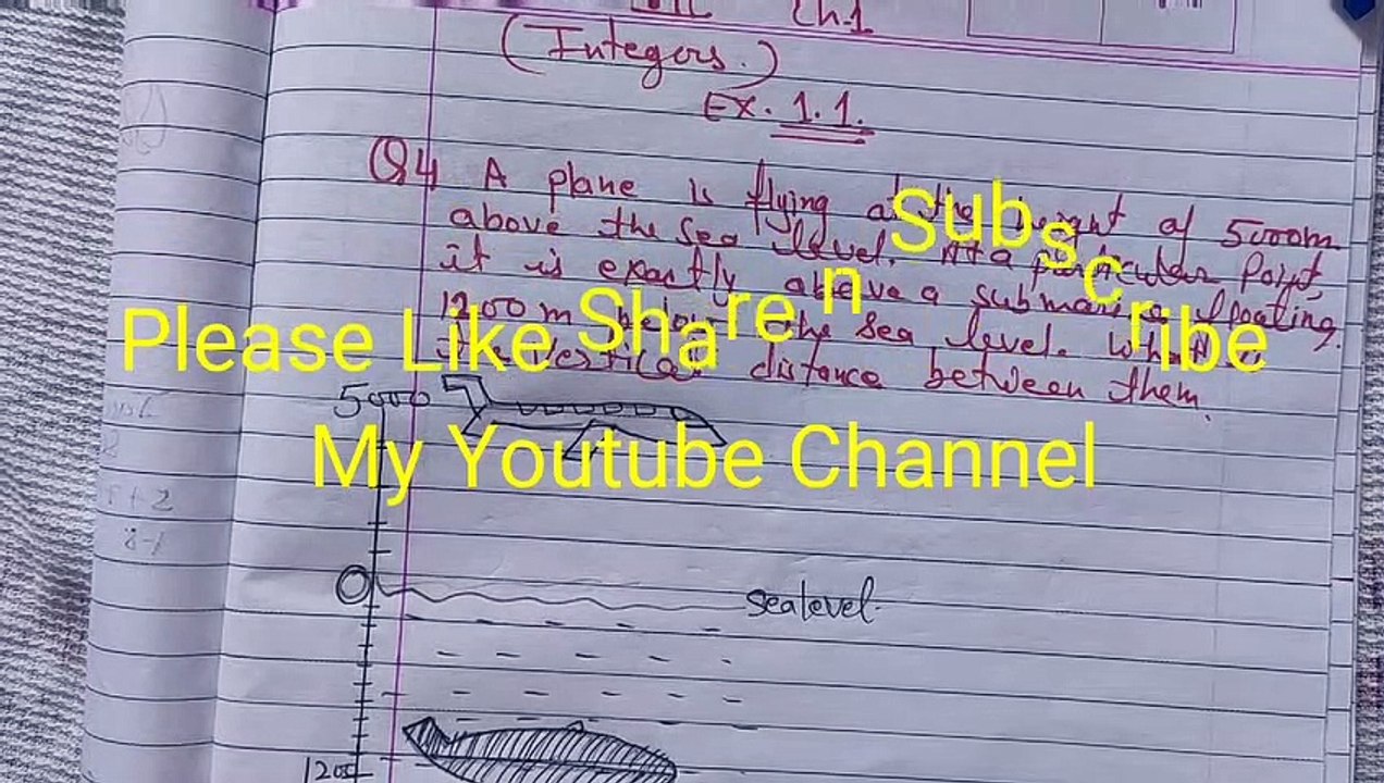 NCERT Solutions Class7  -- Chapter 1 -- Integers --  Exercise 1.1 -- Q. 4 and 5