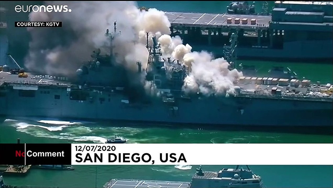 USS Bonhomme Richard: Brand an Bord