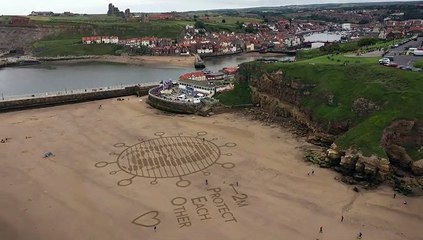 Sand Drawing at Whitby