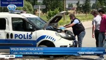 Eskişehir'de polis aracı takla attı! Feci kaza..