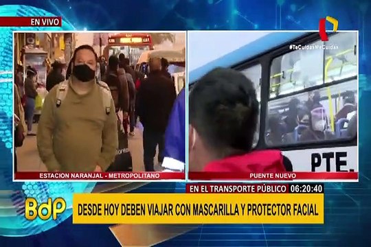 Desde hoy protectores faciales son obligatorios en transporte público