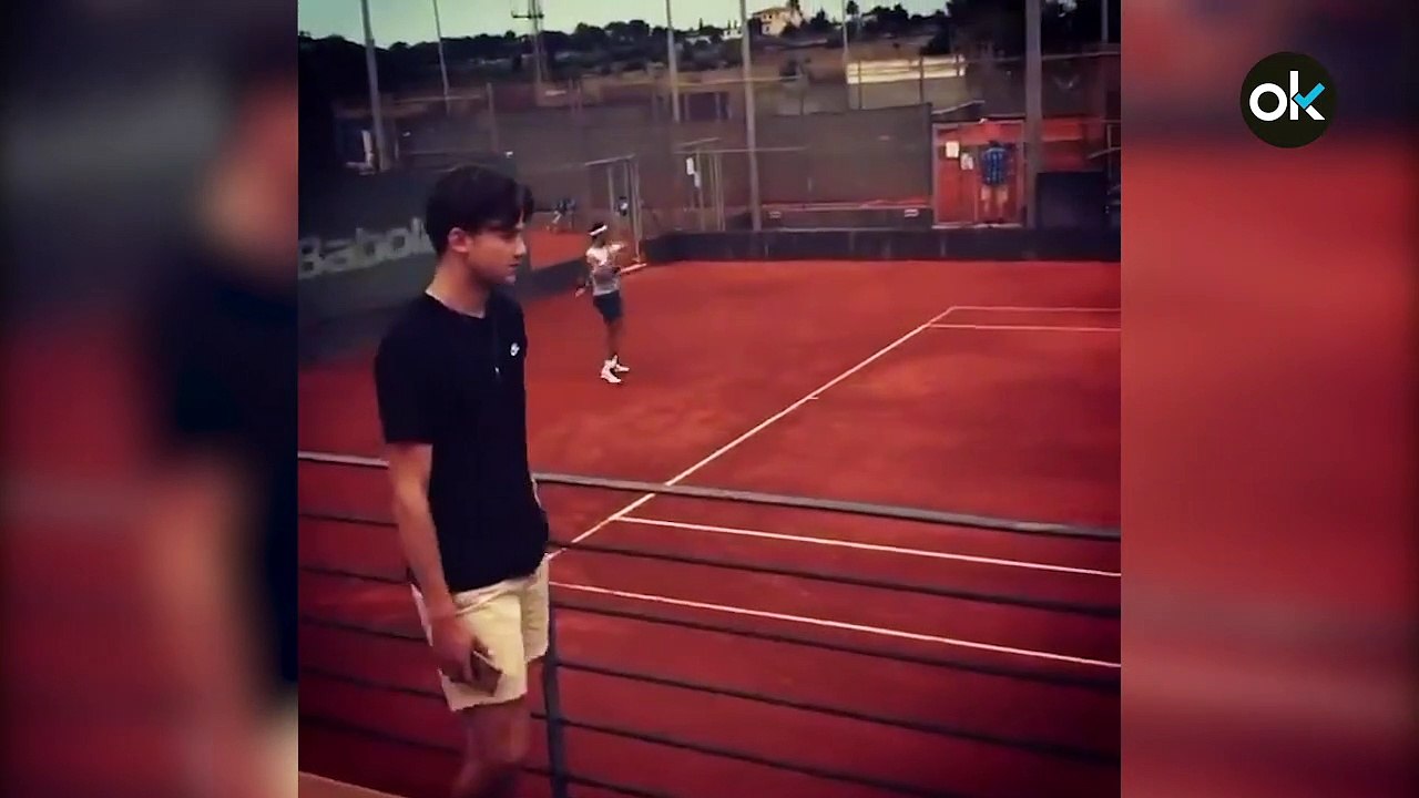 Rafa Nadal ya entrena en tierra para preparar el Mutua Madrid Open