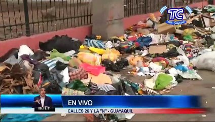 Mala disposición de desechos en calles del sur de Guayaquil
