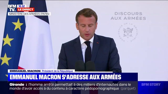 Emmanuel Macron face aux Armées: Il nous faut rester vigilants mais la vie a repris son cours