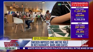 Sweden imposes one-meter rule in restaurants, bars, and cafes