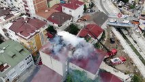 Ataşehir’de korkutan çatı yangını
