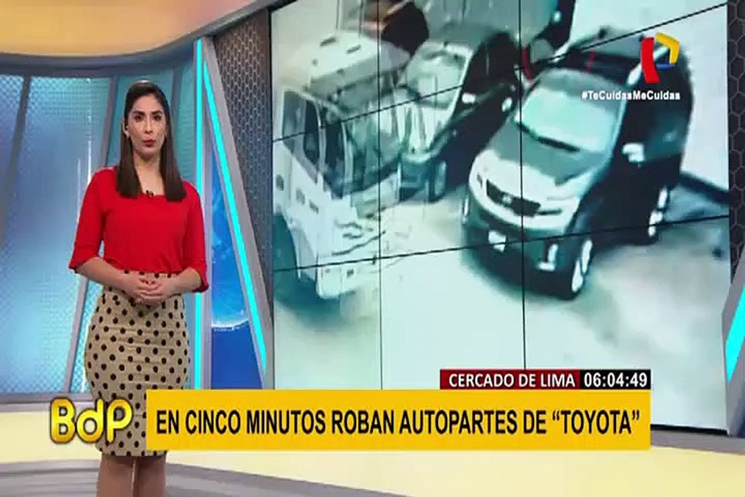 Cercado de Lima: delincuentes roban autopartes de "Toyota"