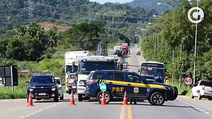 Trecho da BR 262 será interditado por três dias para remoção de pedras