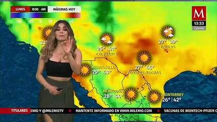 El clima para hoy 13 de julio, Pamela Longoria