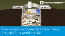 A luxury survival bunker lets the rich face the end of the world in style.