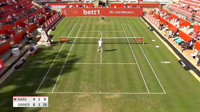 Haas rolls back the years to win incredible double-tweener point