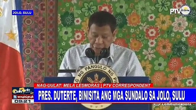 Pangulong #Duterte, binisita ang mga sundalo sa Jolo, Sulu