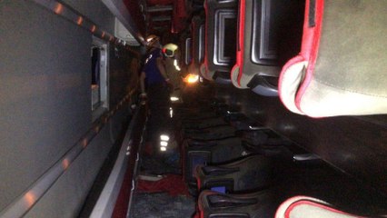 Bursa çevre yolunda feci kaza 16 yaralı 1 ölü