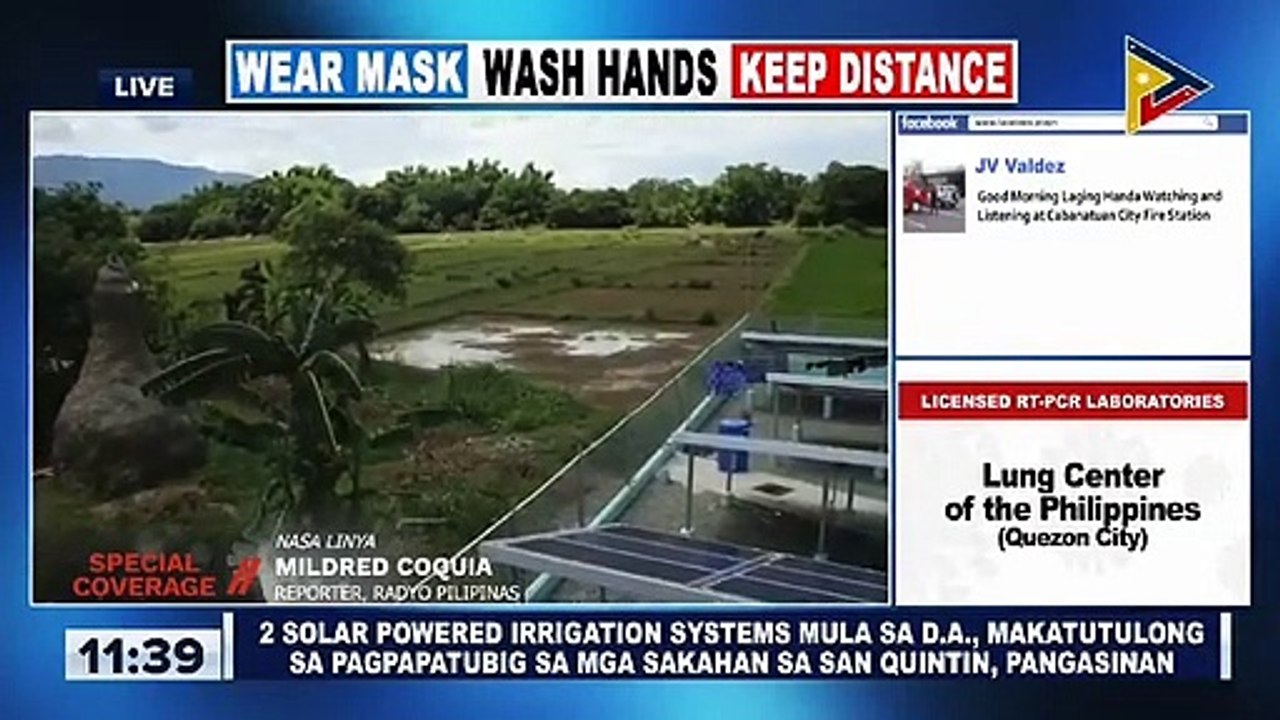 2 solar powered irrigation systems mula sa DA,...