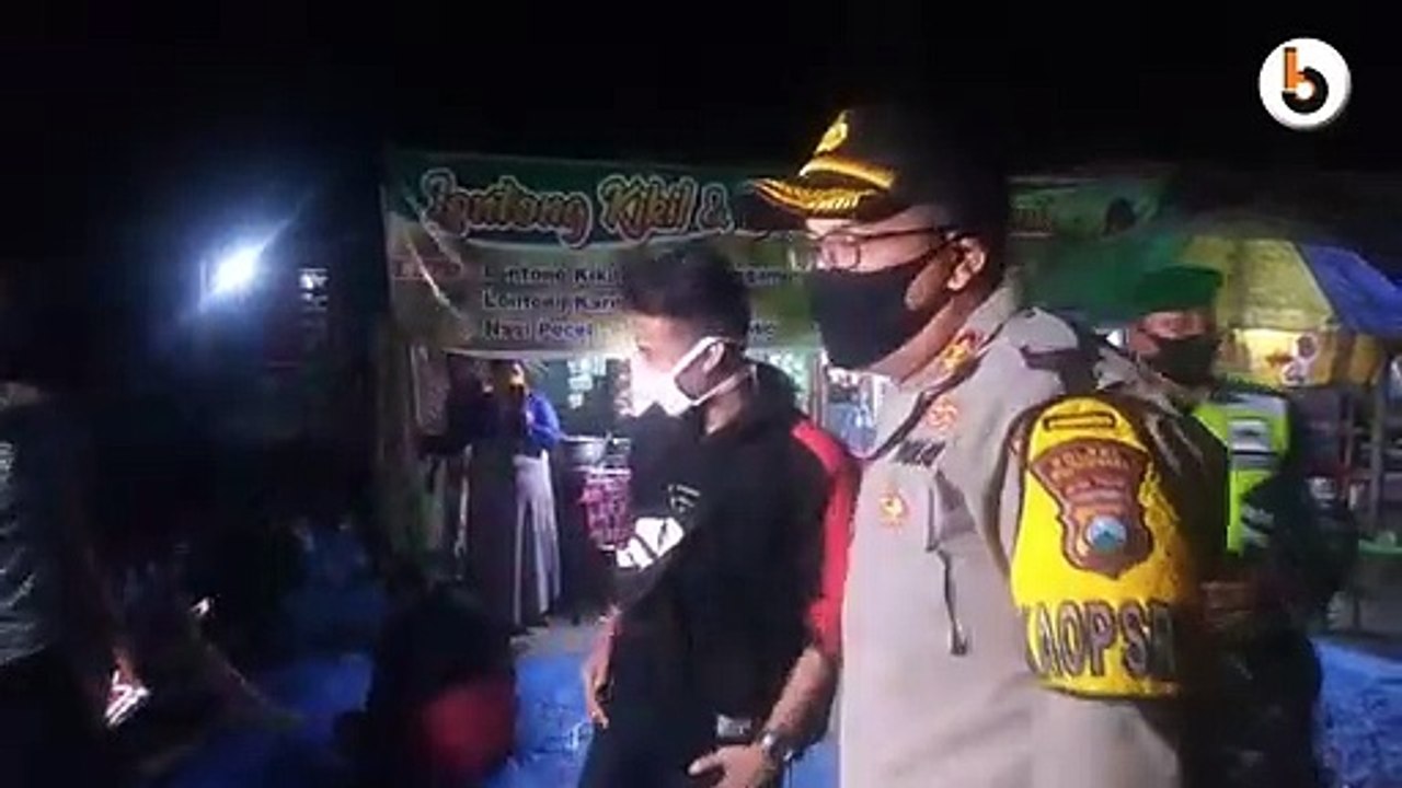 WARGA BOJONEGORO KABUR SAAT MELIHAT POLISI SOSIALISASI NEW NORMAL