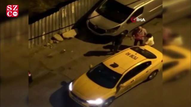 Taksici tartıştığı müşterisini 2 yumrukla yere serdi